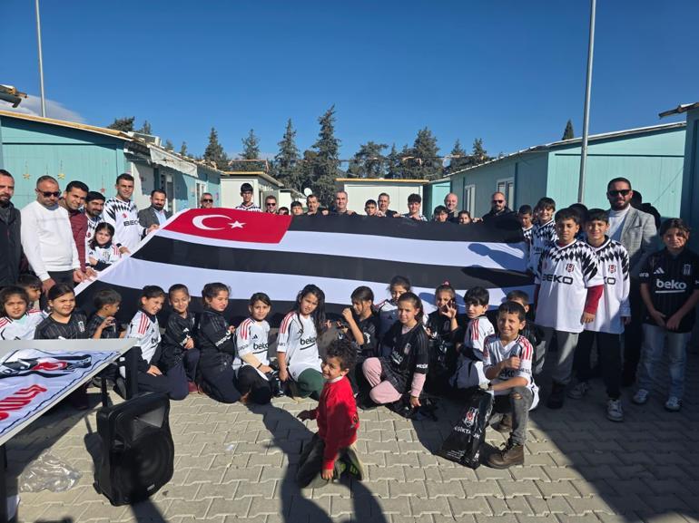 Beşiktaştan deprem bölgesi Hatayda Bu Forma Benden Sana Kardeşim Kampanyası