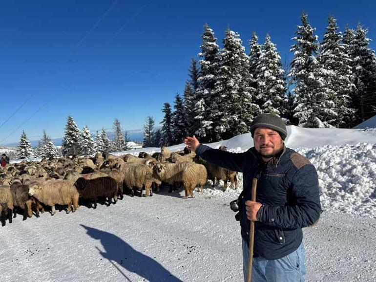 Karla kaplı yaylalarda dönüş yolculuğu