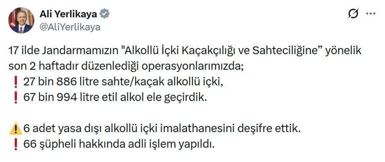 17 ilde kaçak içki operasyonu; 66 şüpheliye işlem yapıldı