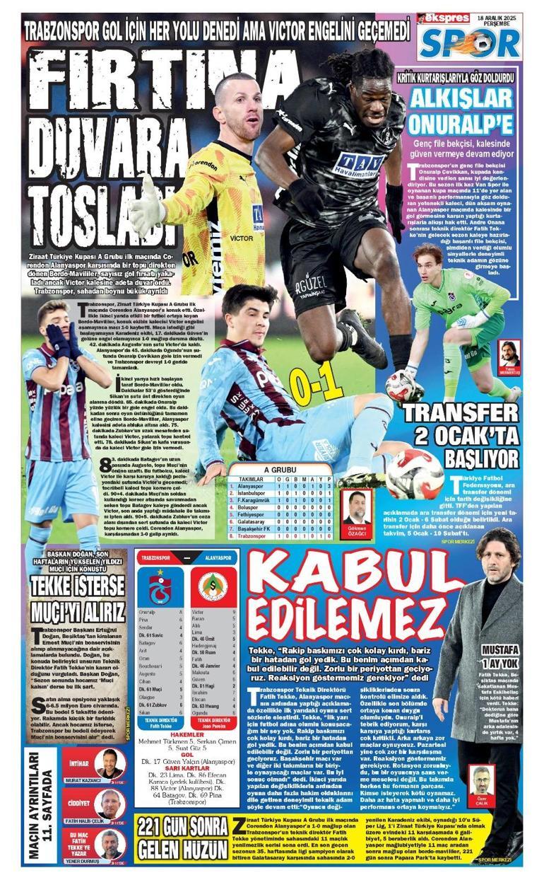 Trabzonspor’a kupada şok