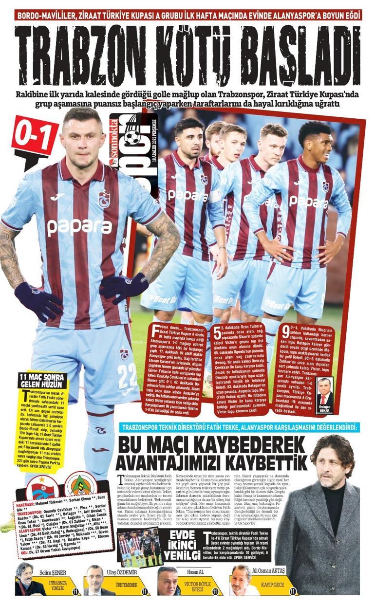 Trabzonspor’a kupada şok