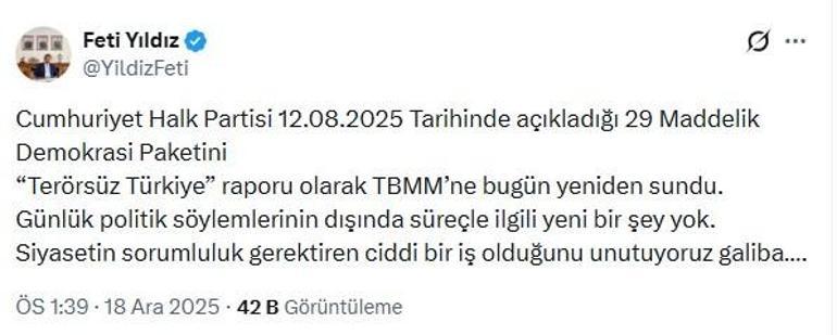 MHPli Yıldız: CHPnin raporunda süreçle ilgili yeni bir şey yok