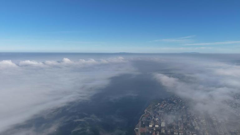 1915 Çanakkale Köprüsü siste kayboldu