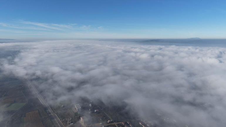1915 Çanakkale Köprüsü siste kayboldu