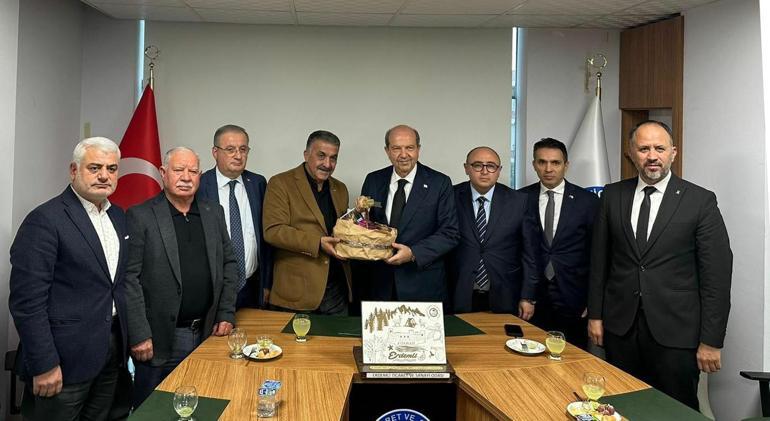 KKTC’nin 5’inci Cumhurbaşkanı Tatar’dan, ETSO’ya ziyaret