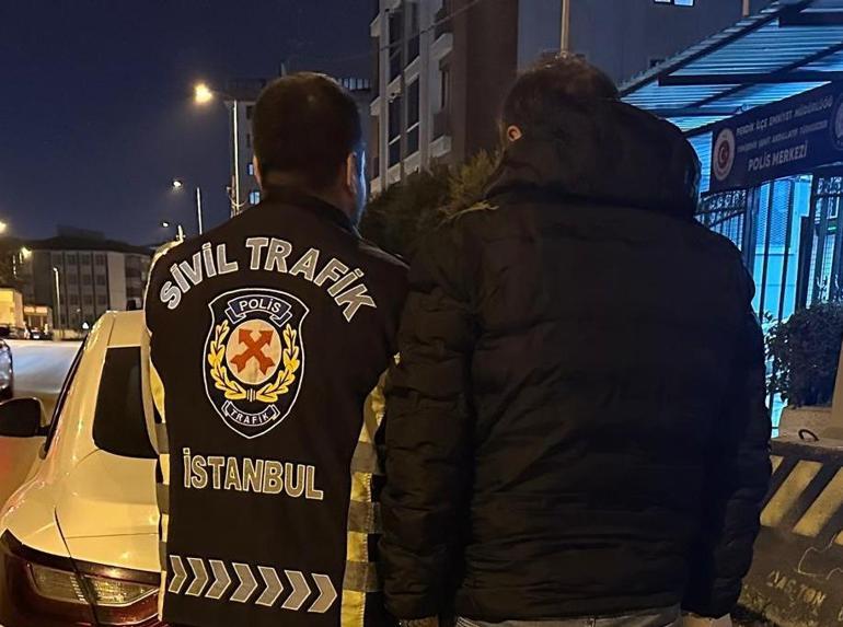 Pendik’te trafiği tehlikeye atan sürücülere ceza