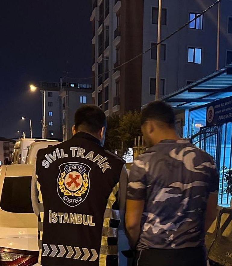 Pendik’te trafiği tehlikeye atan sürücülere ceza