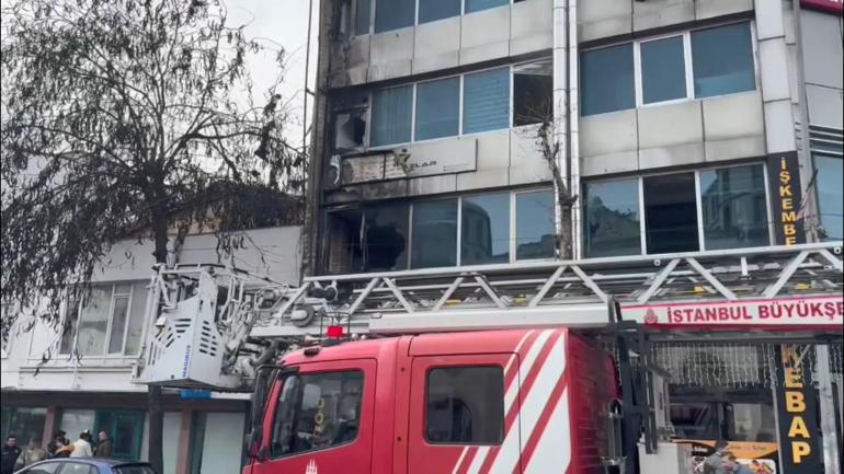 Esenyurtta iş yerinde çıkan yangın söndürüldü