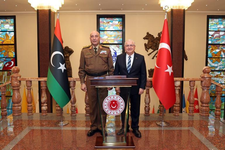 Bakan Güler, Libya Genelkurmay Başkanı Al-Haddadı kabul etti