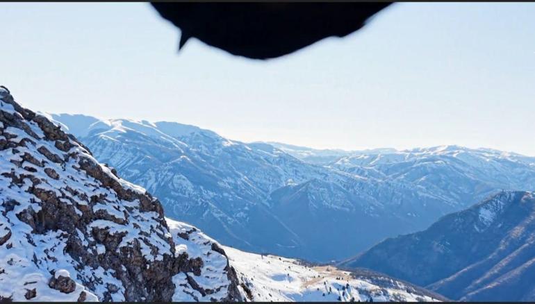 Kartalın kaptığı dron 6 saatlik tırmanışla geri alındı; o anlar kamerada