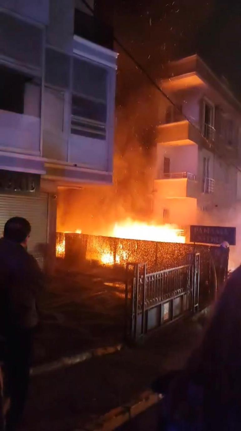 Ümraniyede iş yerinde çıkan yangın söndürüldü