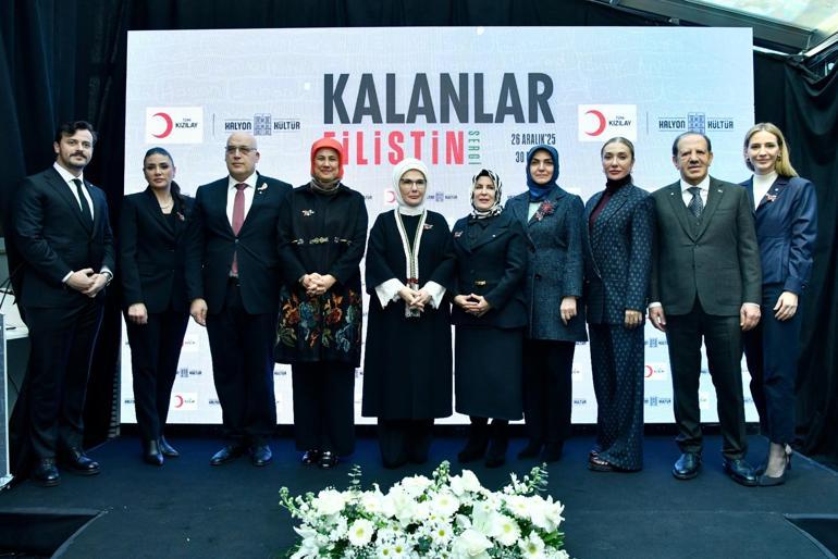Emine Erdoğan Kalanlar Filistin Sergisinin açılışında konuştu
