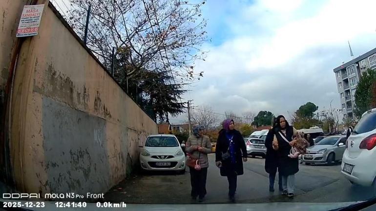 Okuldan çıkan öğrencilerin üzerine otomobilini sürdü; o anlar kamerada