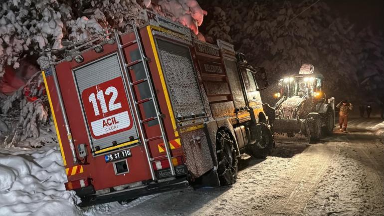 Karabük’te kar etkisini sürdürüyor