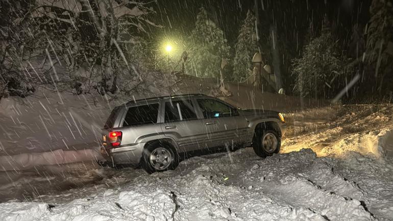 Karabük’te kar etkisini sürdürüyor