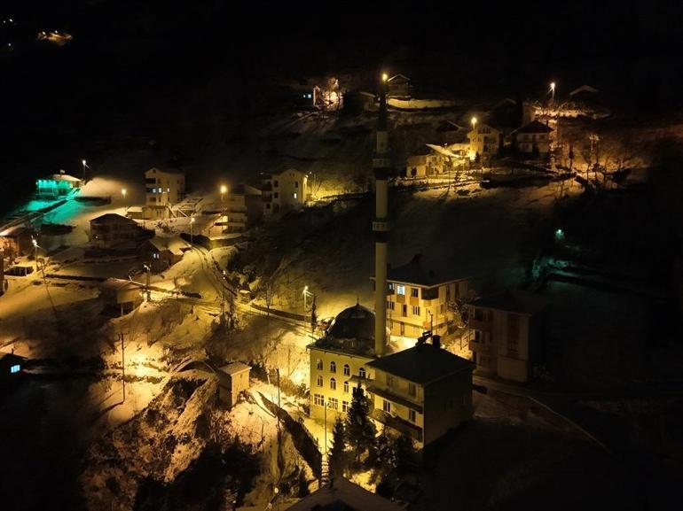 Trabzon’un yüksek kesimlerinden kar manzaraları