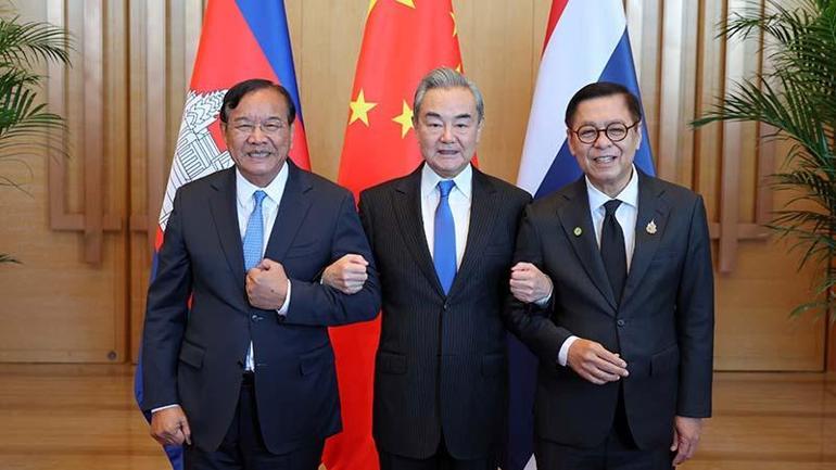 Çin, Kamboçya ve Tayland dışişleri bakanları bir araya geldi