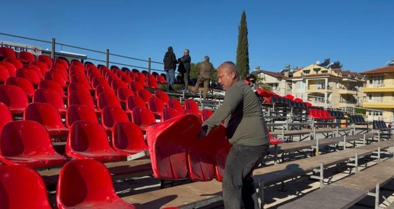 Fethiyesporun stadında Galatasaray telaşı