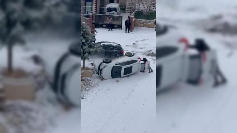 Malatyada kar yağışı, ulaşımı olumsuz etkiledi