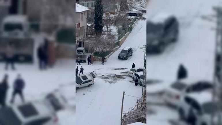 Malatyada kar yağışı, ulaşımı olumsuz etkiledi