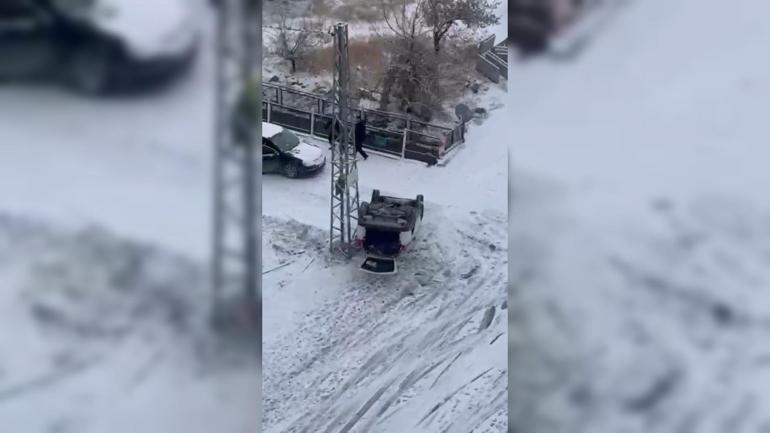 Malatyada kar yağışı, ulaşımı olumsuz etkiledi