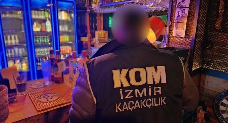 İzmirin 9 ilçede operasyonlar; 3,5 ton taklit etiketli etil alkol ele geçirildi