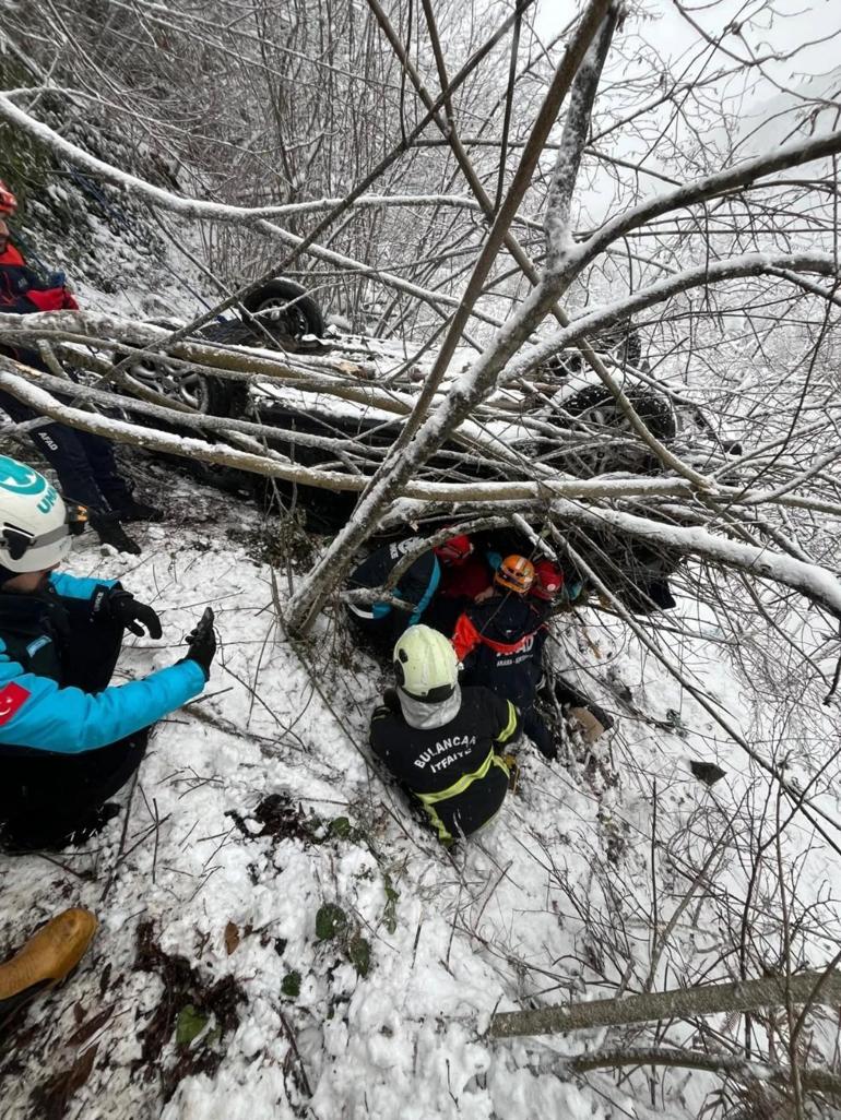 Giresun’da otomobil uçuruma yuvarlandı; 6 yaralı