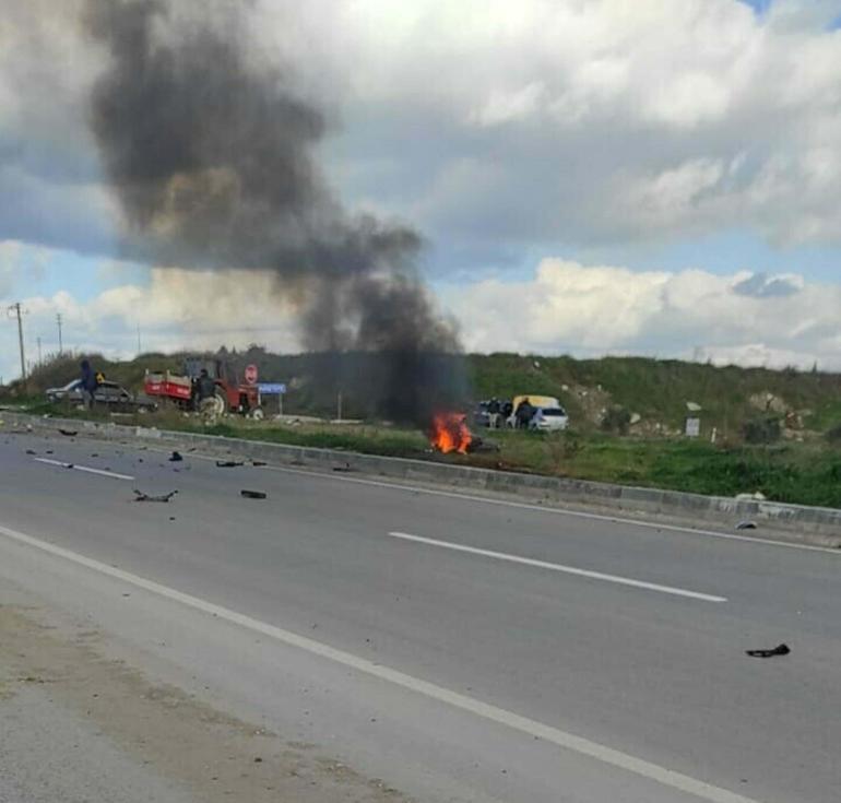 Tali yoldan çıkan traktörle çarpışan motosikletin sürücüsü öldü