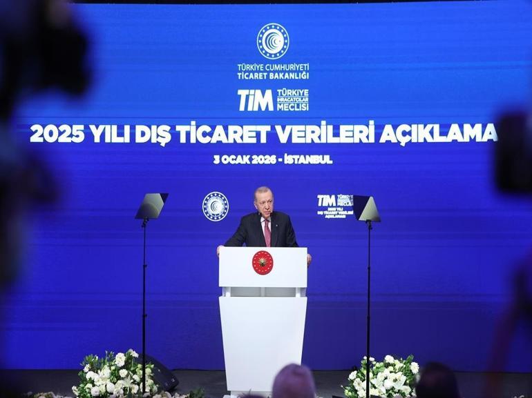 Cumhurbaşkanı Erdoğan: 2026 yılı için mal ve hizmetler ihracatı hedefimiz toplam 410 milyar dolar