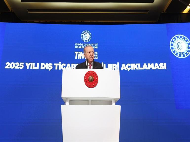 Cumhurbaşkanı Erdoğan: 2026 yılı için mal ve hizmetler ihracatı hedefimiz toplam 410 milyar dolar