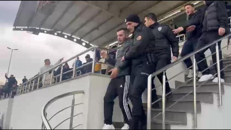 Sakaryada amatör maçta tribünler karıştı