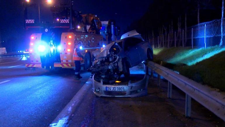 Esenler Tem Otoyolunda kaza: 2 yaralı