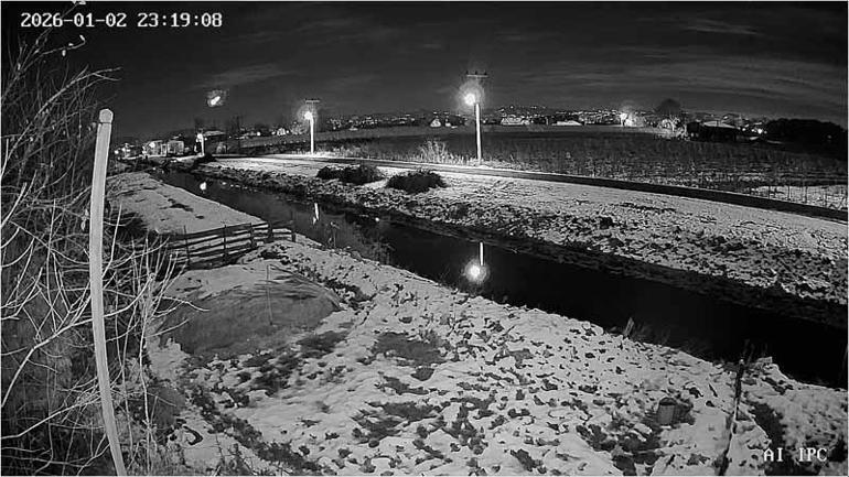 Samsun’da gök taşının düşme anı kamerada