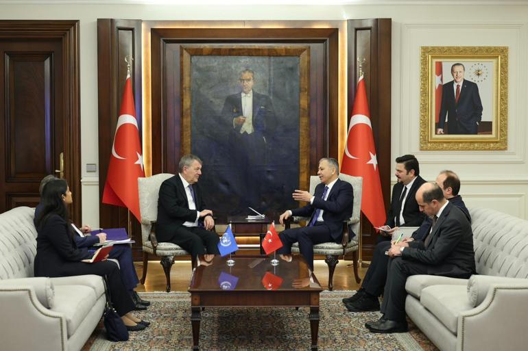 Bakan Yerlikaya, UNRWA Genel Komiseri Lazzarini ile görüştü