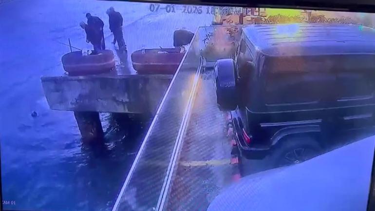Sarıyerde hayatını kaybeden motosiklet sürücüsünün denize düştüğü anlar kamerada