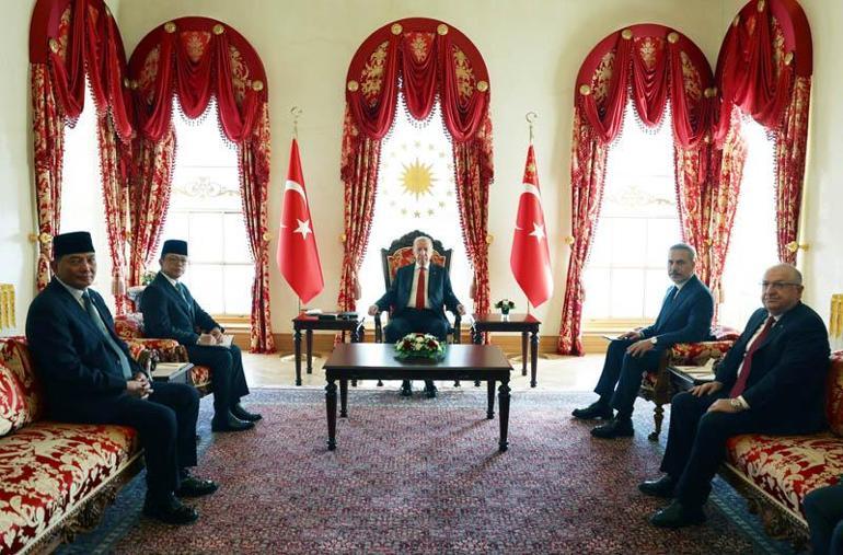 Cumhurbaşkanı Erdoğan, Endonezya Dışişleri ve Savunma Bakanlarını kabul etti