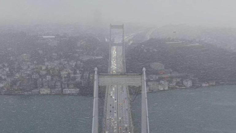 İstanbulda kar yağışı etkili oluyor