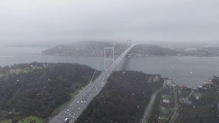 İstanbulda kar yağışı etkili oluyor