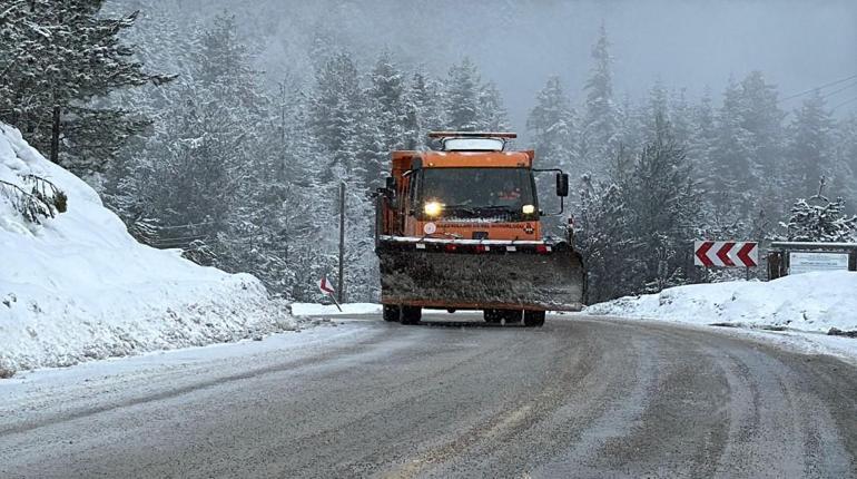 Karabükün yüksek kesimlerinde kar yağışı