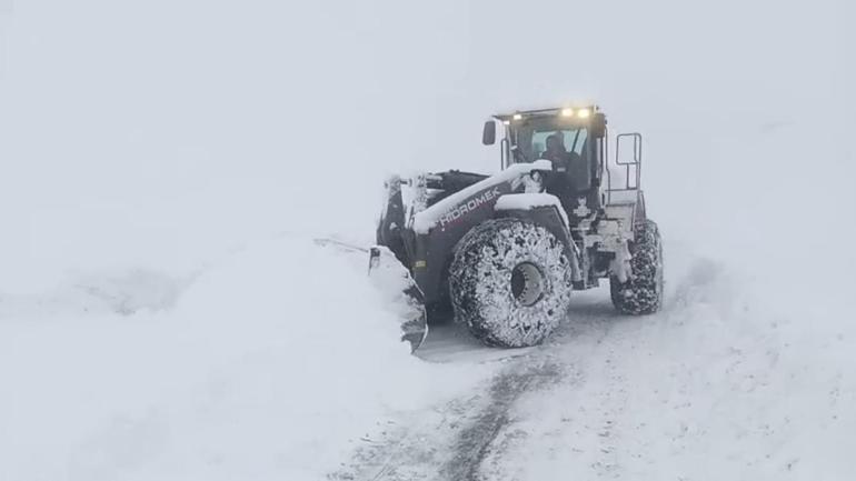 Malatyada yüksek kesimlerde karla mücadele