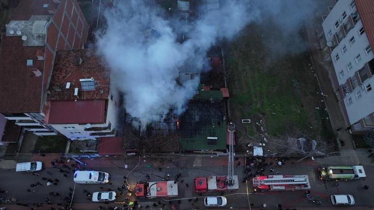 Tokat’ta yanan evdeki kedi itfaiye ekiplerince kurtardı