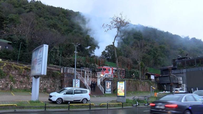 Beşiktaşta restoranın müştemilatı alev alev yandı