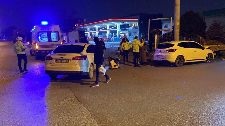 Bursada 2 otomobil çarpıştı: 2 yaralı