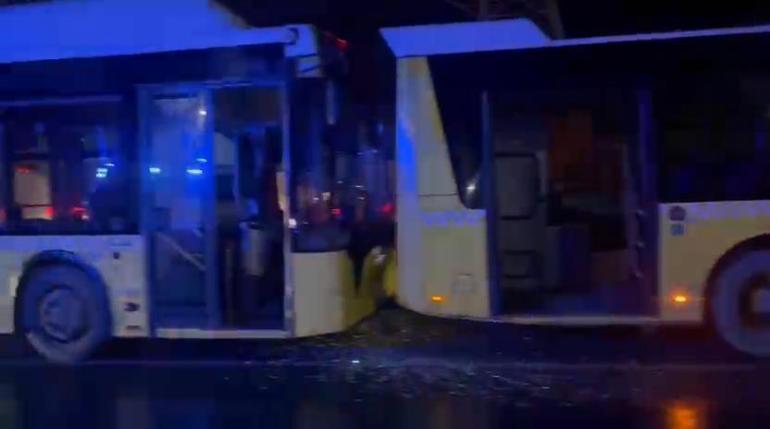 Başakşehirde 3 İETT otobüsü çarpıştı; 5 yaralı