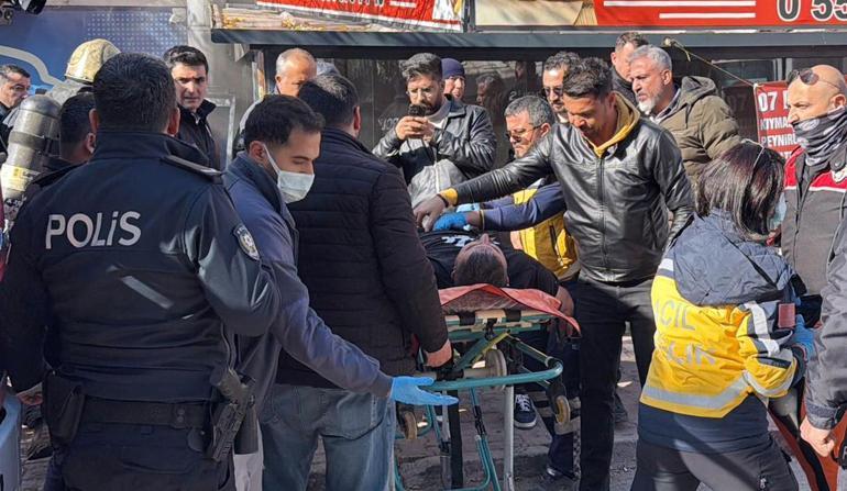 Kendini kilitlediği iş yerini ateşe verdi, dumandan etkilenerek bayıldı