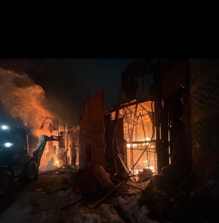 Çekmeköyde film platosundaki yangın söndürüldü