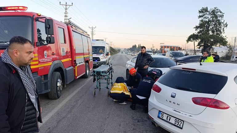 Hatayda 5 aracın karıştığı zincirleme kaza kamerada; 4 yaralı