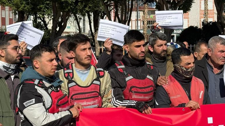 Antalyada motokuryelerden eylem