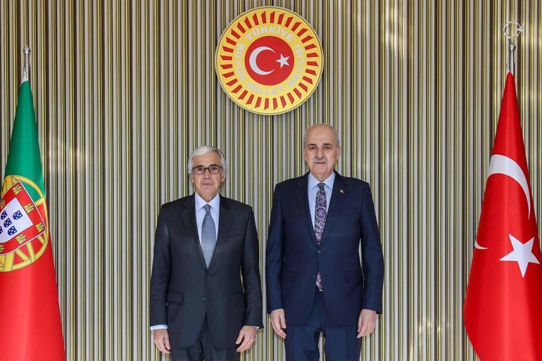 TBMM Başkanı Kurtulmuş, Portekiz Cumhuriyet Meclisi Başkanı Branco ile görüştü