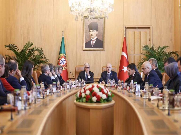TBMM Başkanı Kurtulmuş, Portekiz Cumhuriyet Meclisi Başkanı Branco ile görüştü